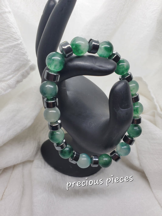 Men's Natural Jade Beaded Bracelets