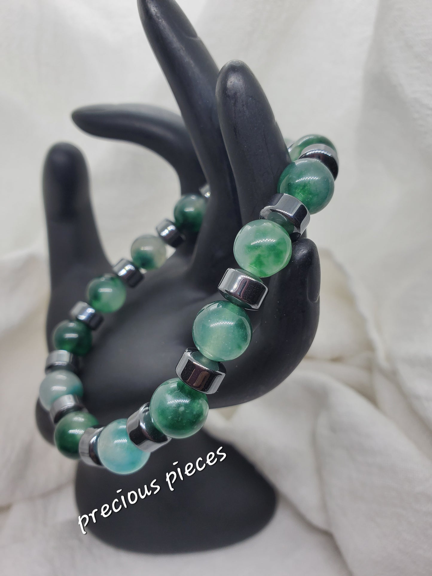 Men's Natural Jade Beaded Bracelets