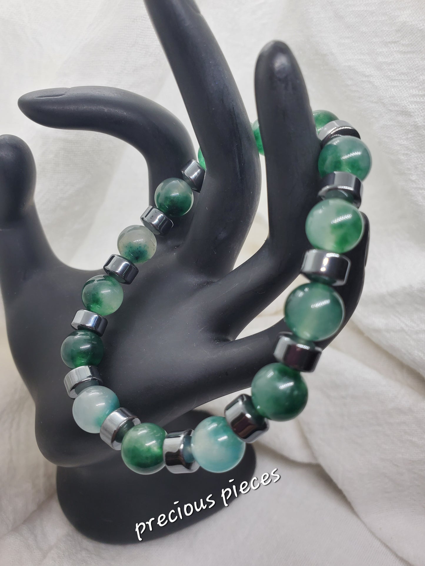 Men's Natural Jade Beaded Bracelets