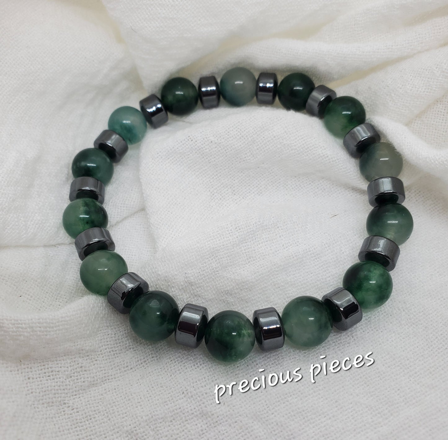 Men's Natural Jade Beaded Bracelets