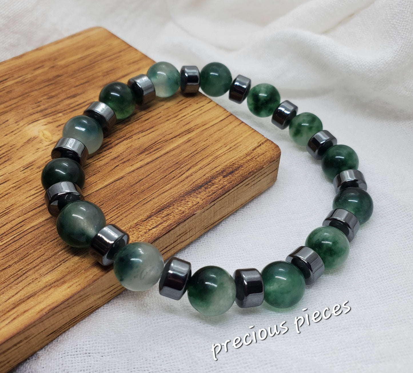 Men's Natural Jade Beaded Bracelets