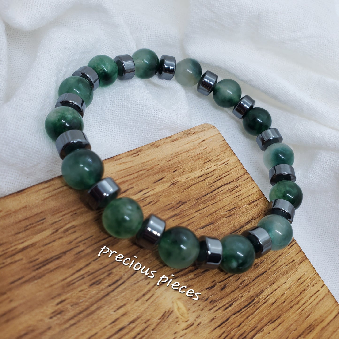 Men's Natural Jade Beaded Bracelets