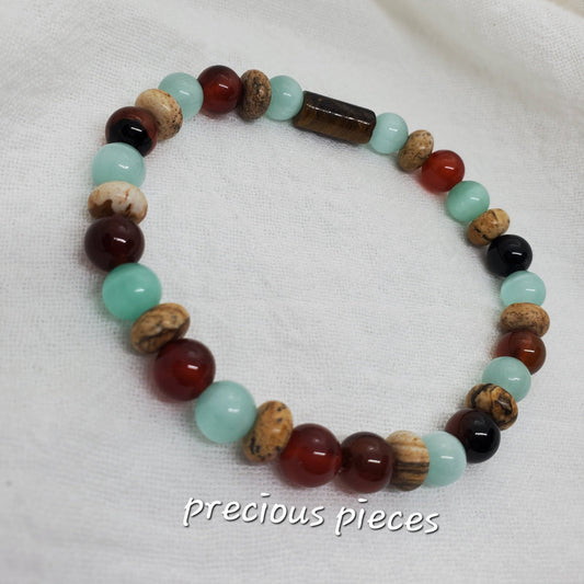 Men's Agate Mixed Beaded Bracelet