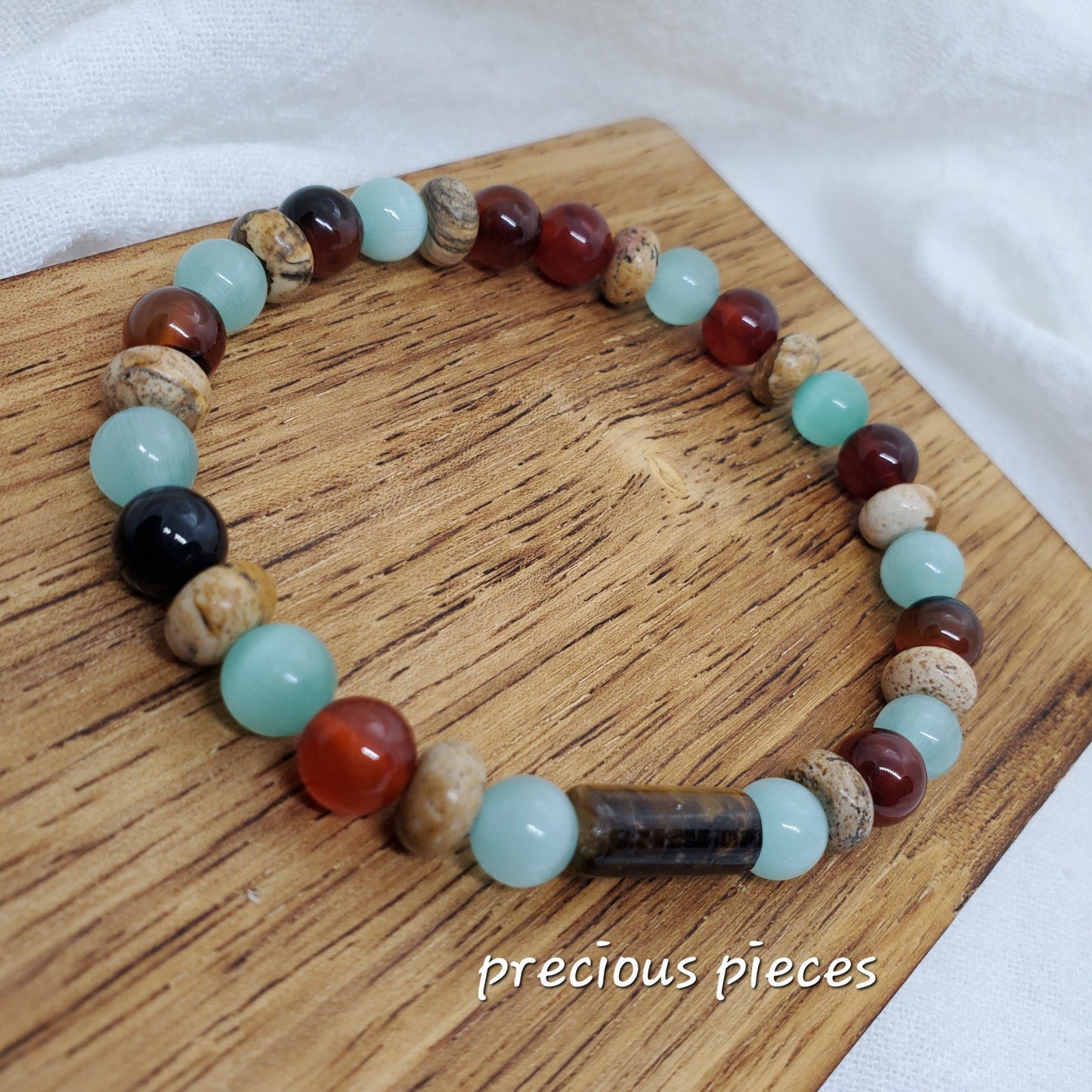 Men's Agate Mixed Beaded Bracelet