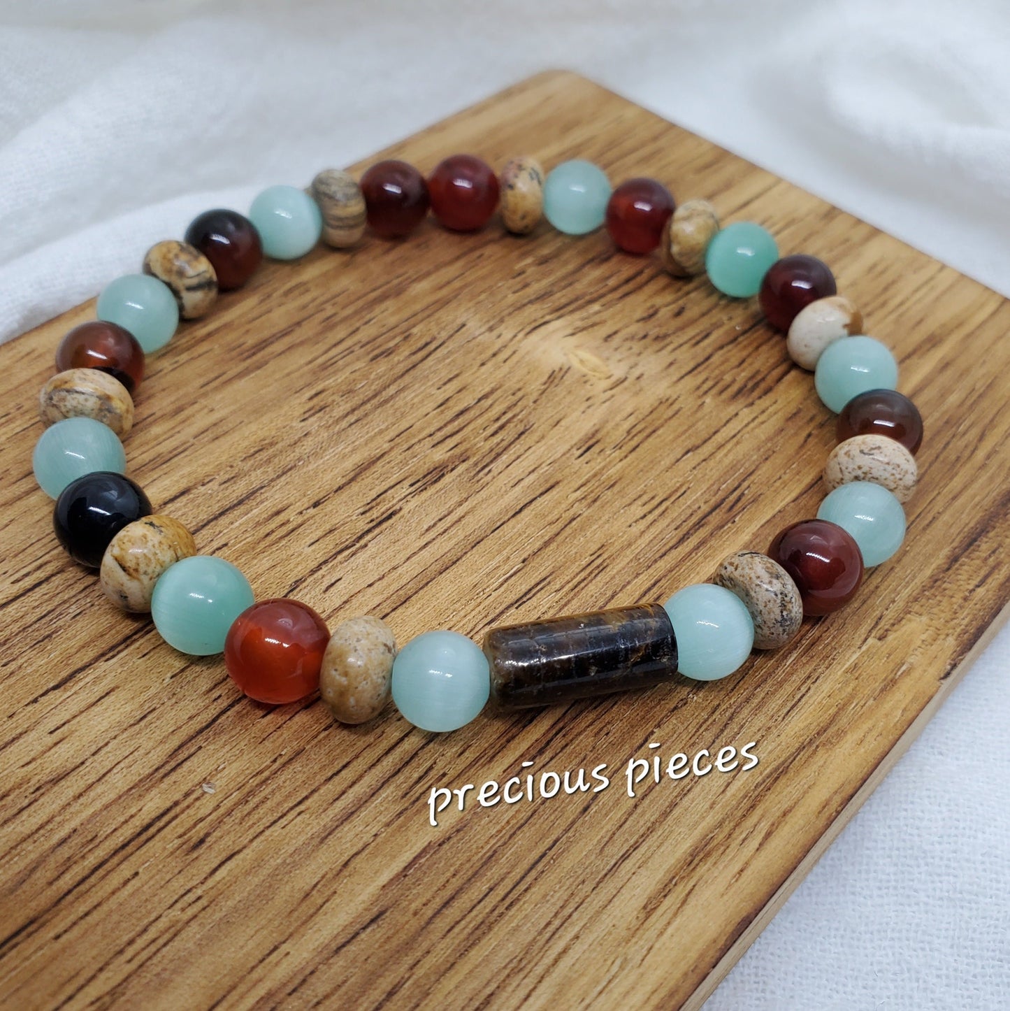 Men's Agate Mixed Beaded Bracelet