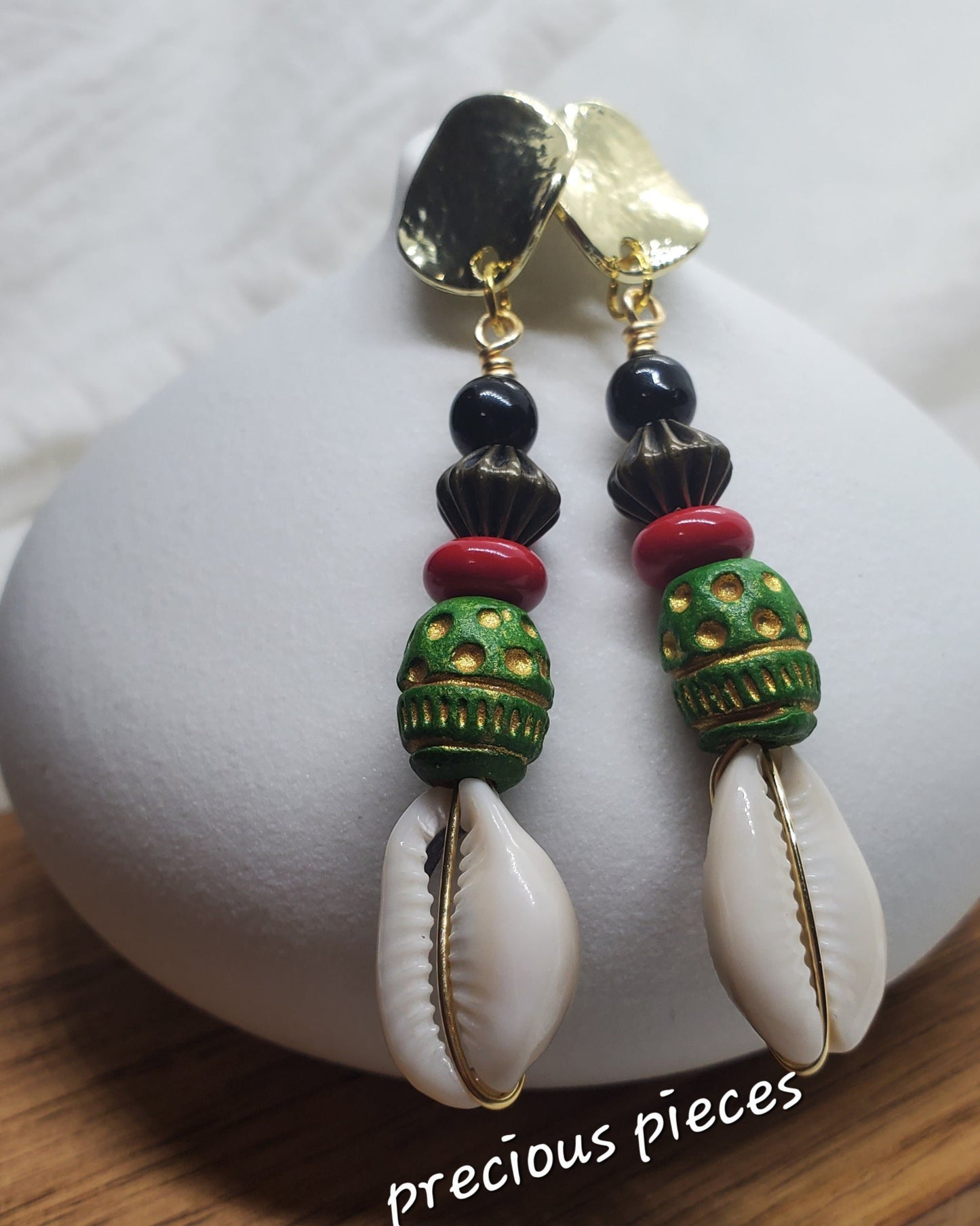 Boho Chic Cowrie Shell Earrings