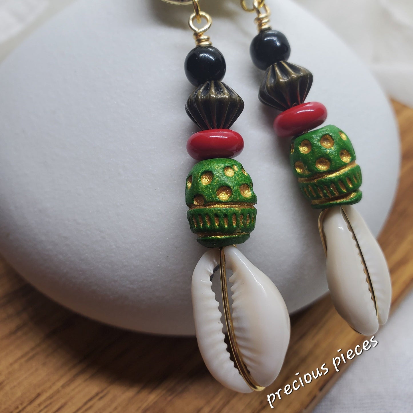 Boho Chic Cowrie Shell Earrings