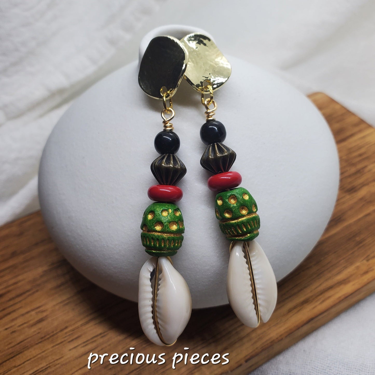 Boho Chic Cowrie Shell Earrings