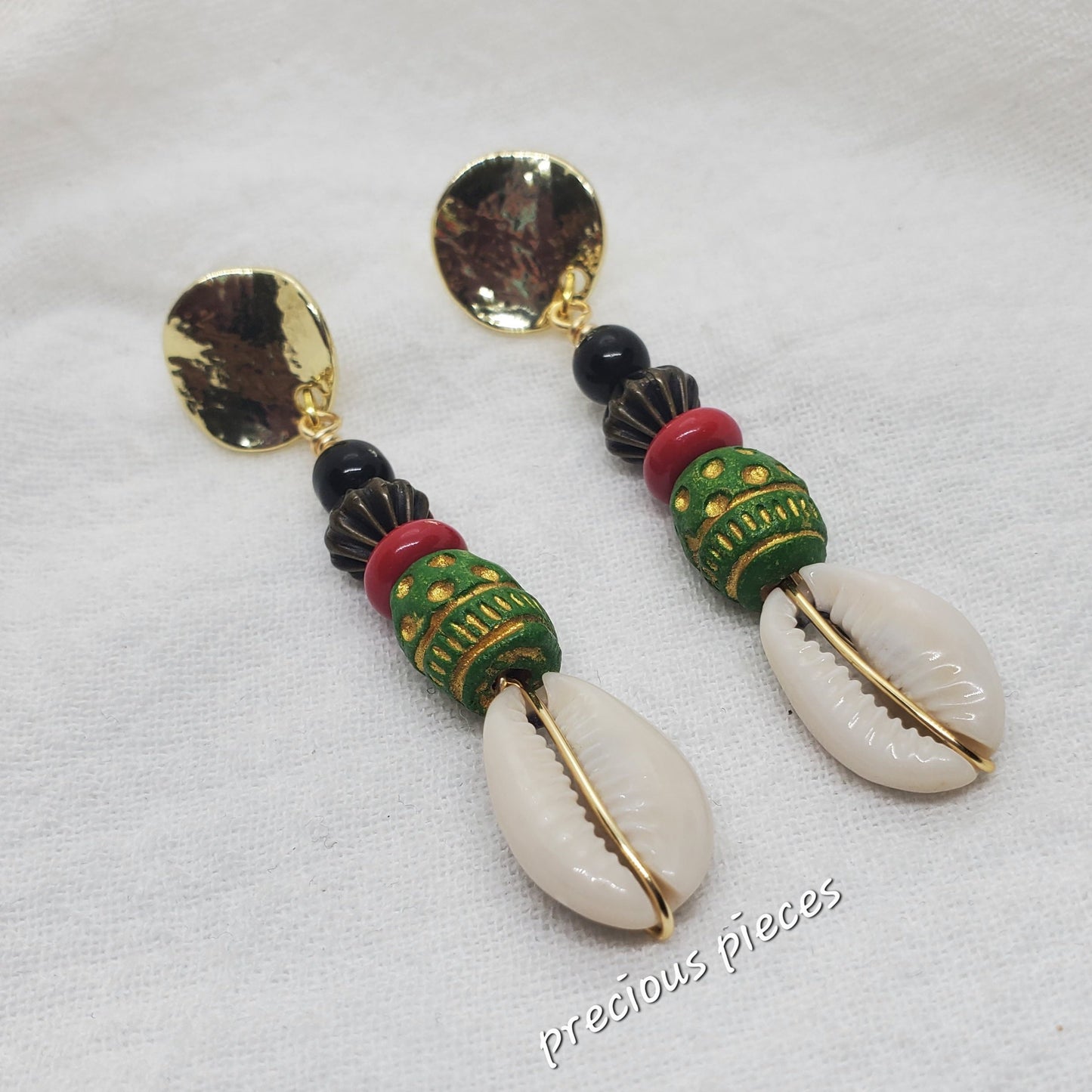 Boho Chic Cowrie Shell Earrings