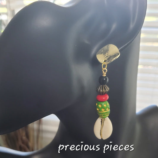 Boho Chic Cowrie Shell Earrings