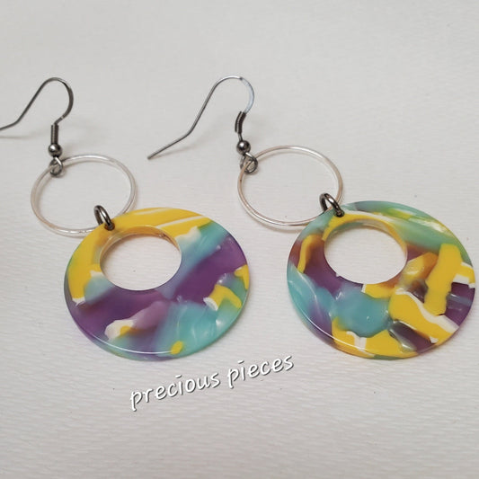 Mosaic Hoop Earrings