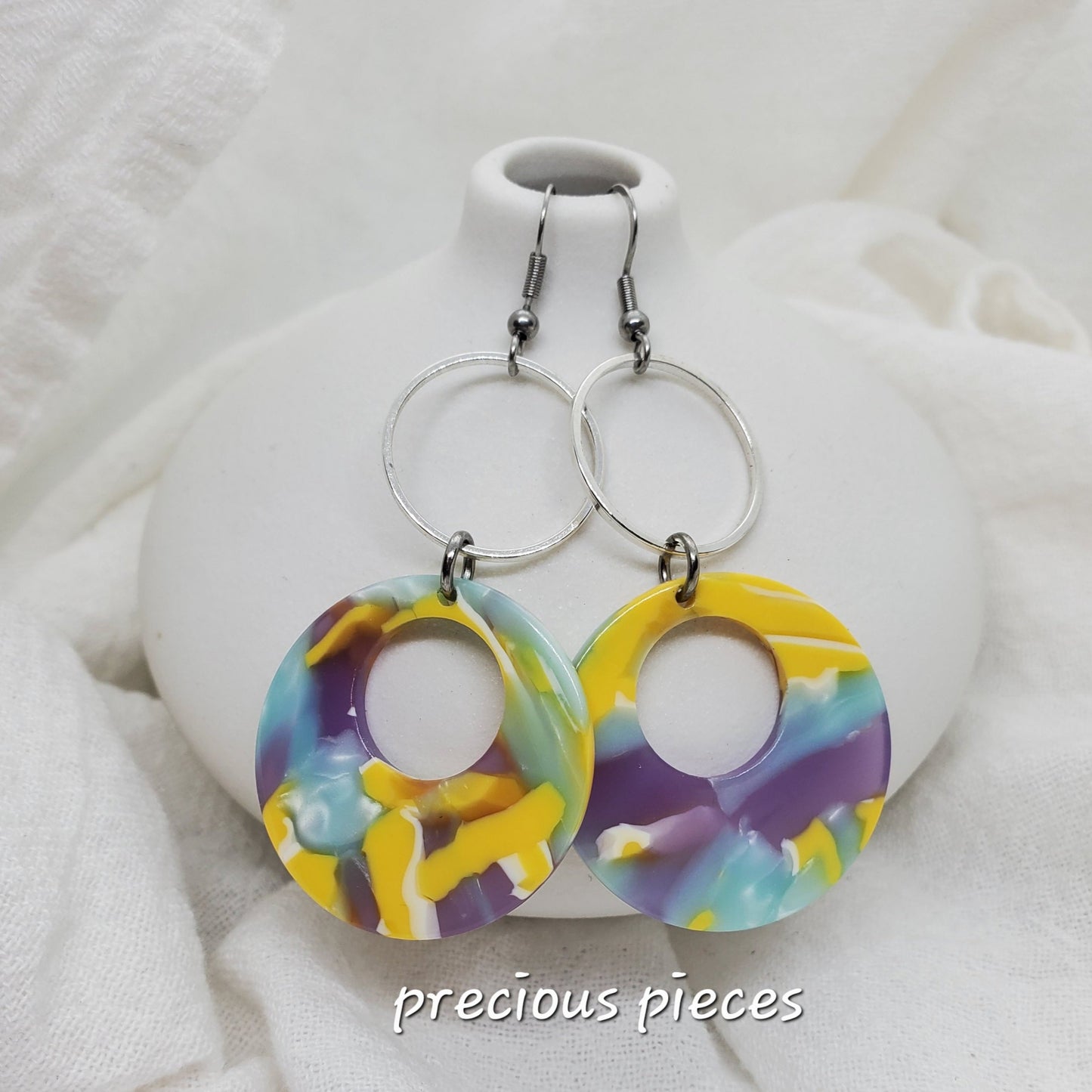 Mosaic Hoop Earrings