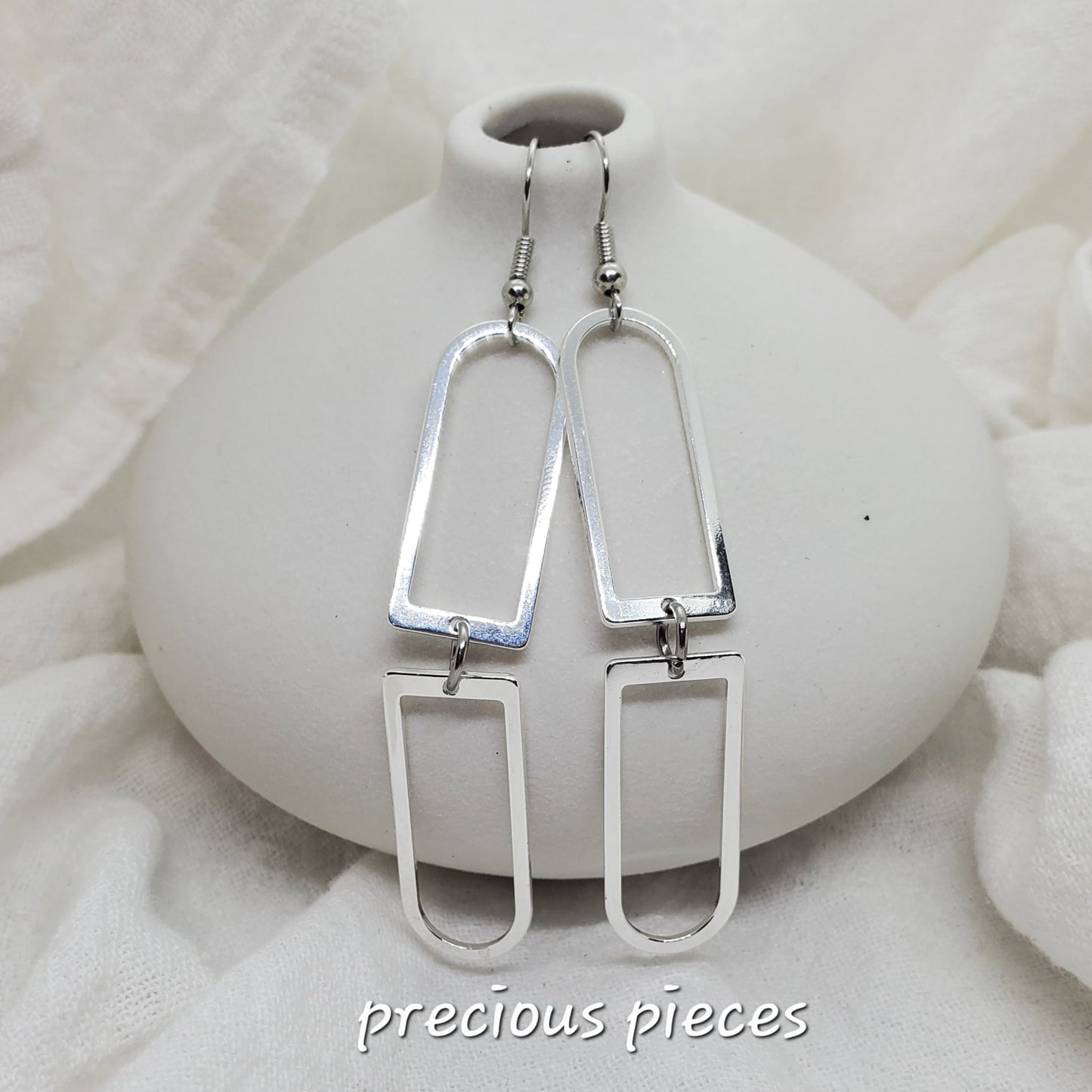 Brass U-Shaped Dangle Earrings (click for more colors)