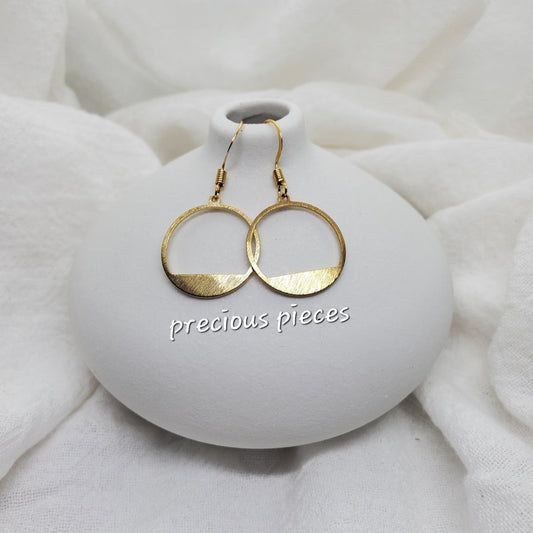 Brass Circle Earrings