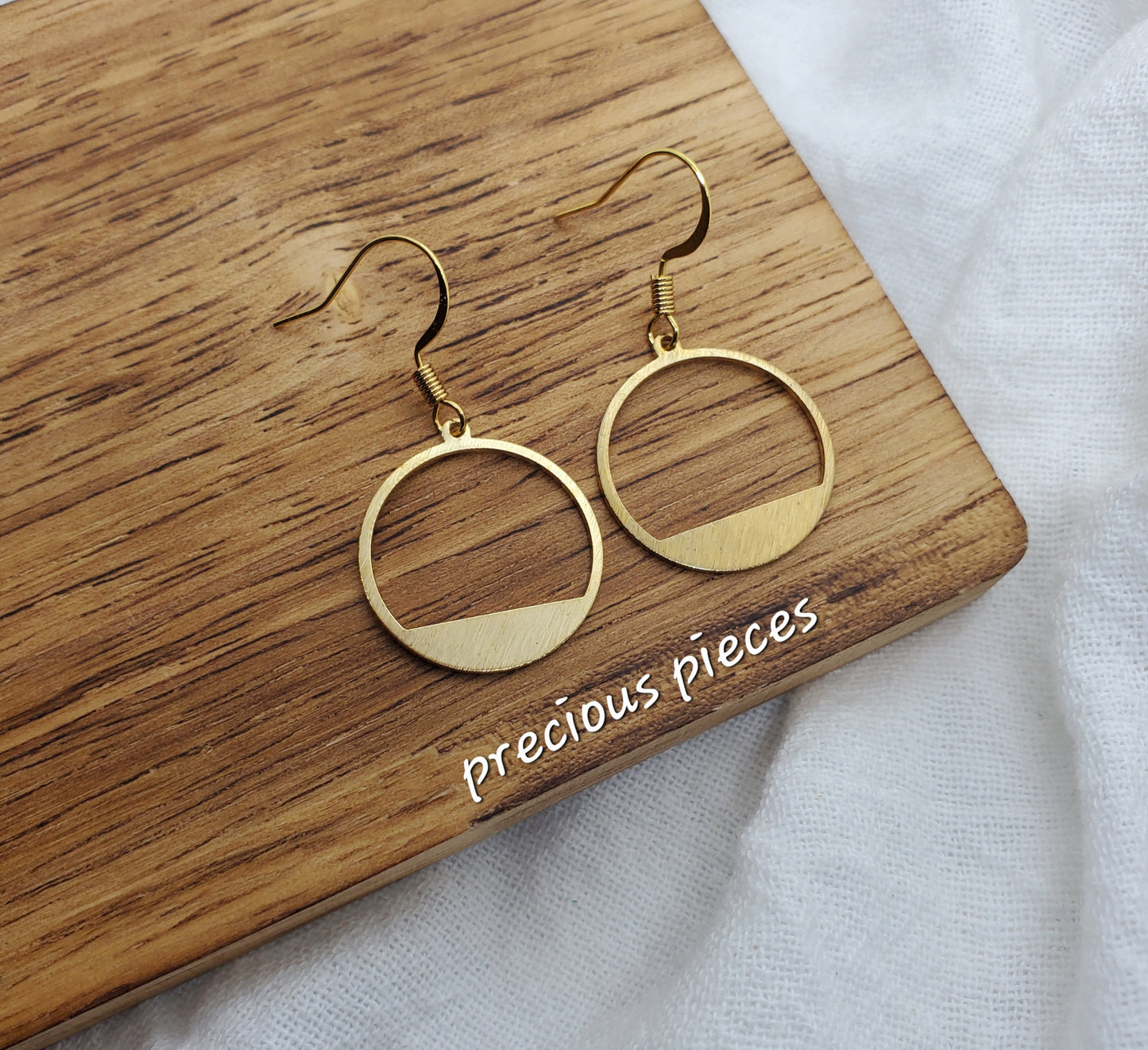 Brass Circle Earrings