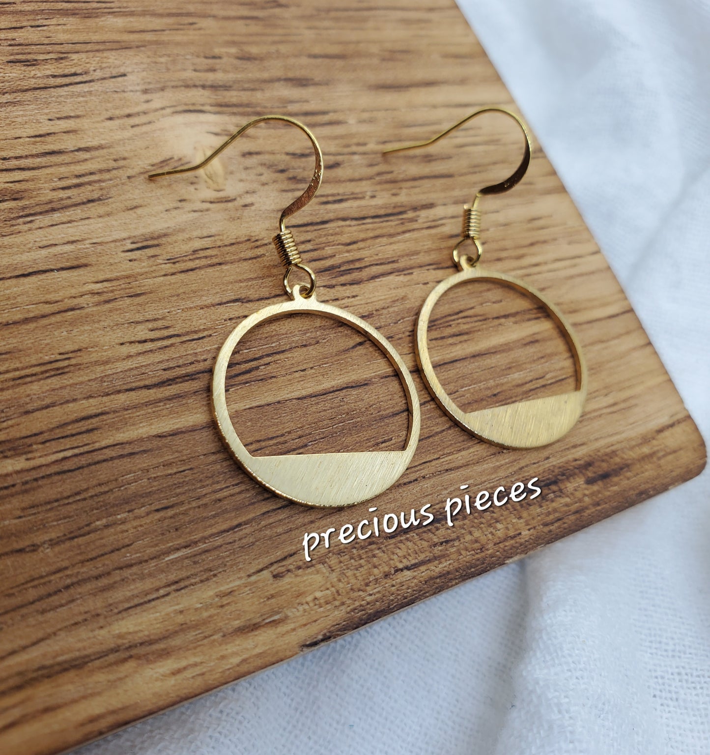 Brass Circle Earrings