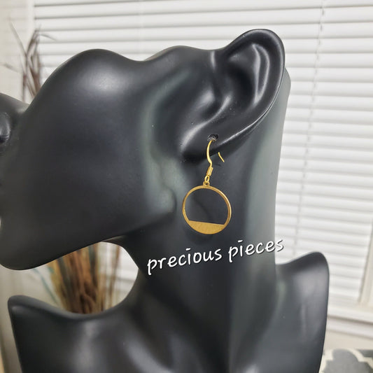 Brass Circle Earrings