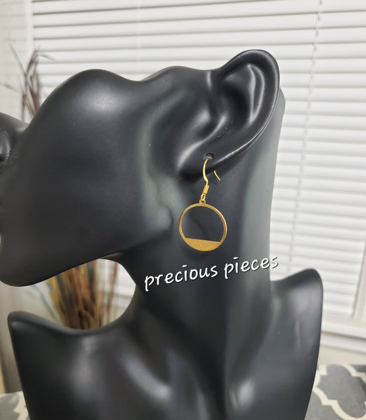 Brass Circle Earrings