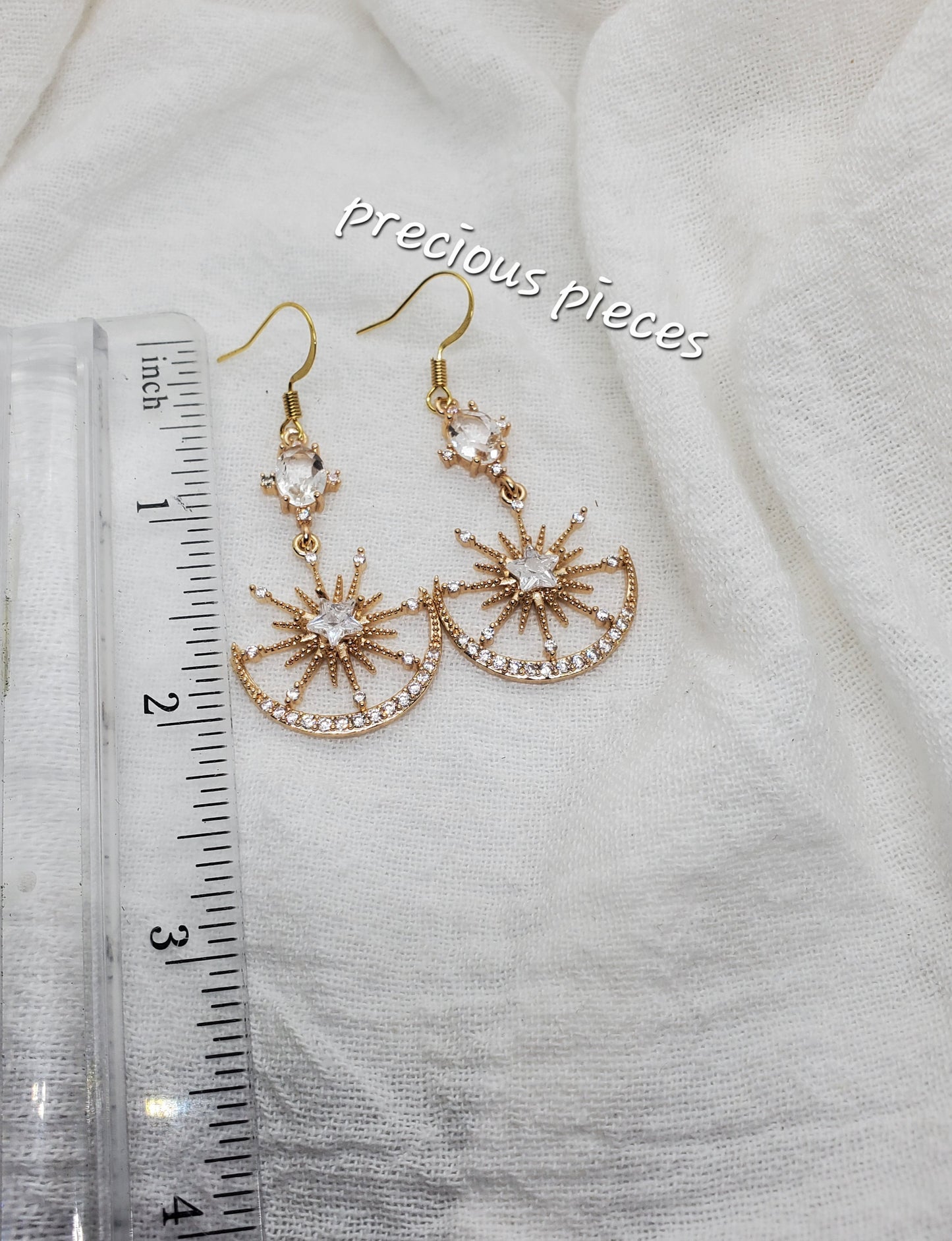 Cubic Zirconia Fan Shape Earrings