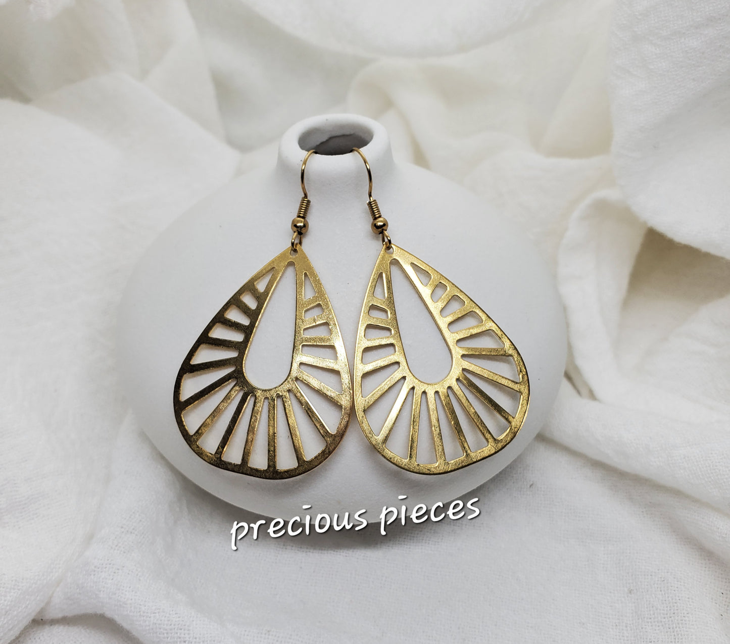 Brass Teardrop Earrings