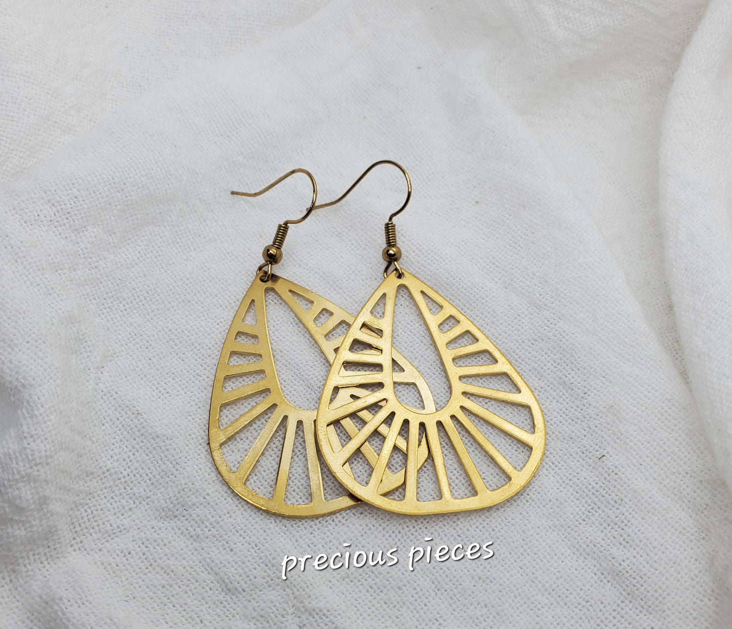 Brass Teardrop Earrings