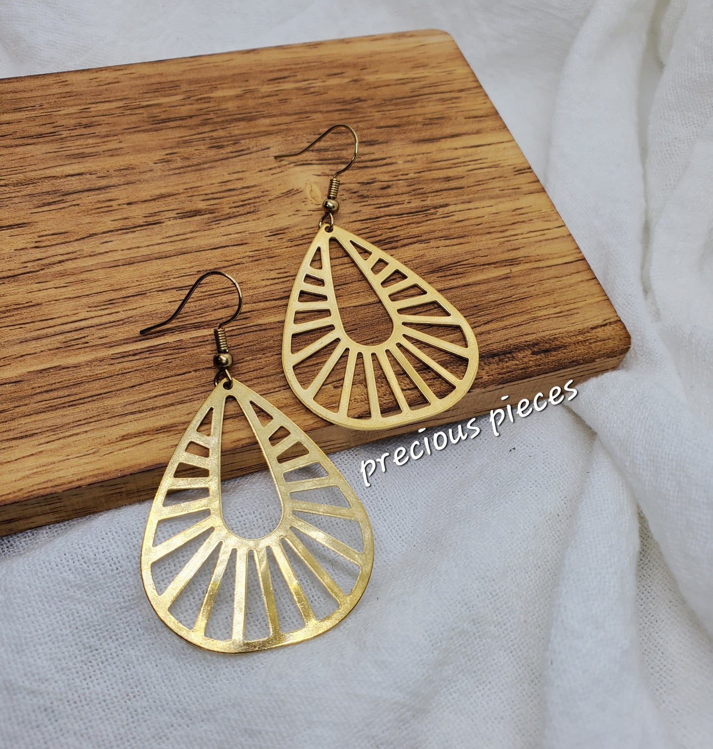 Brass Teardrop Earrings