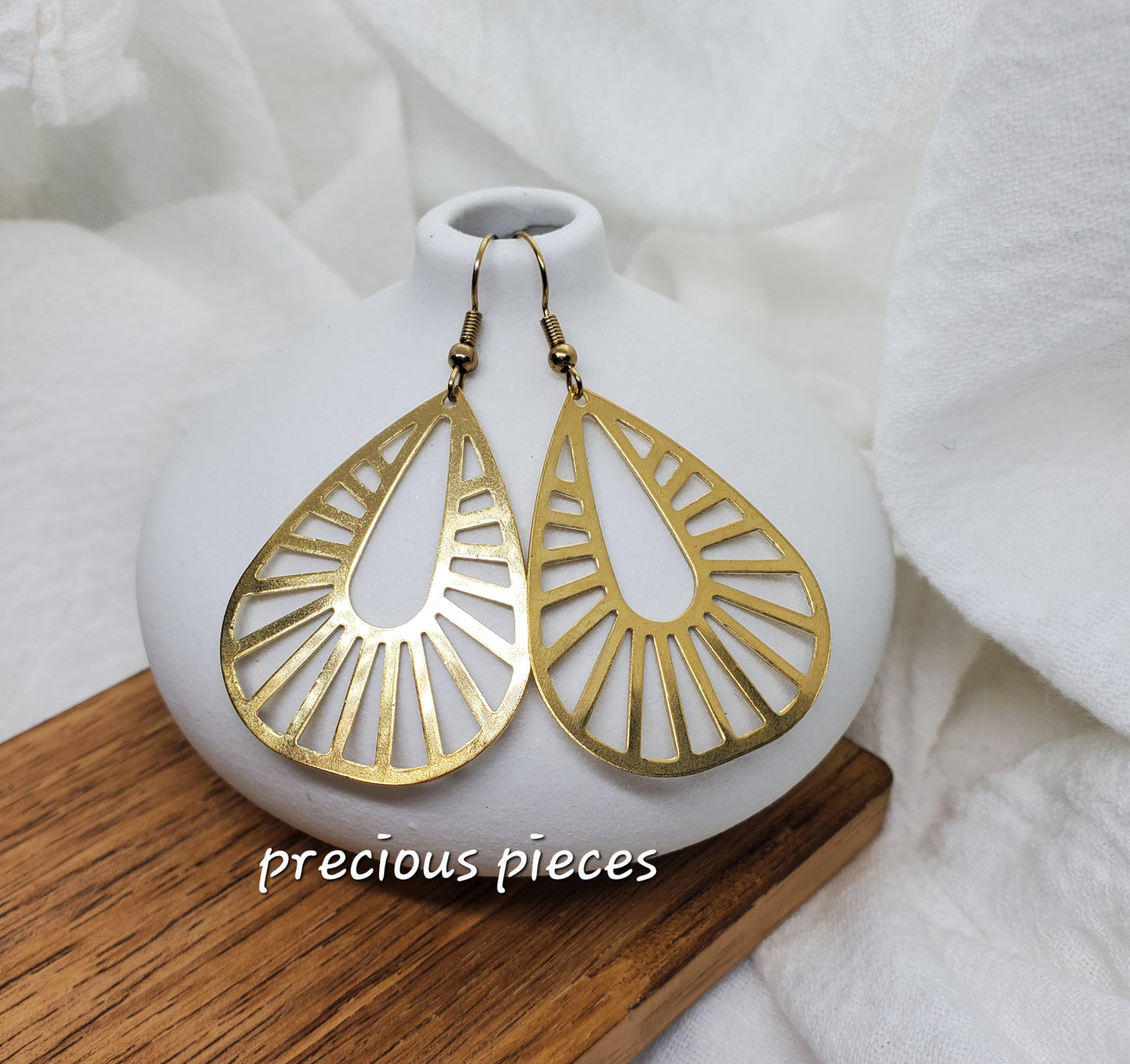 Brass Teardrop Earrings