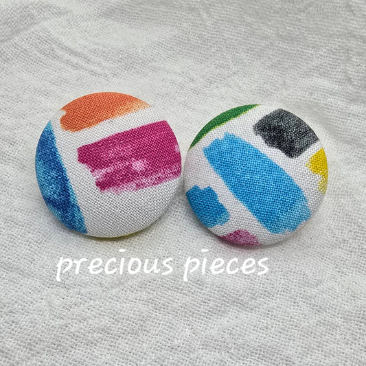 Color Block Fabric Earrings