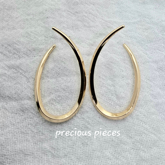 U Shape Gold Earrings