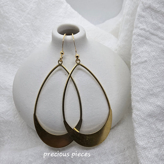 Brass Drop Earrings