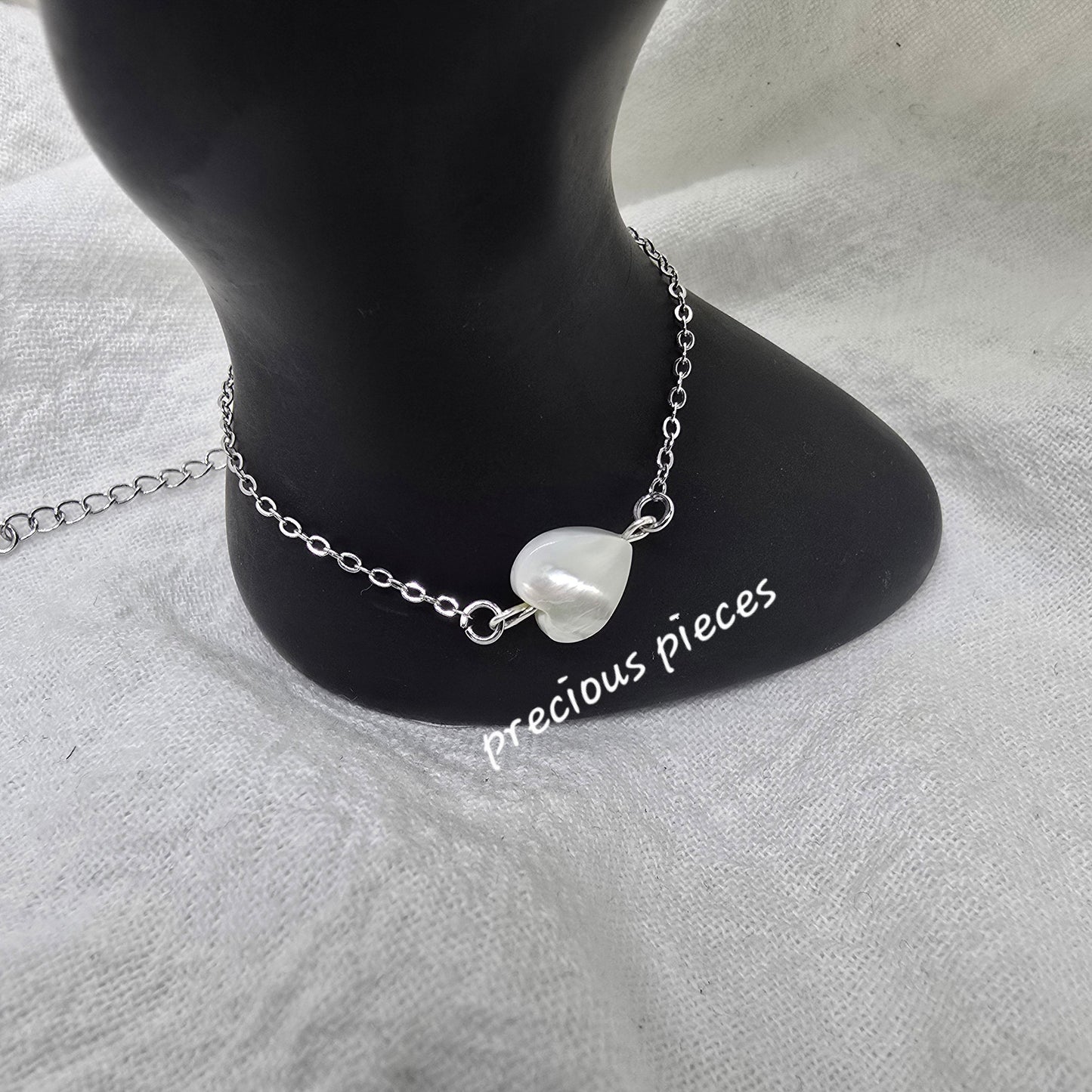 Shell Heart Beaded Bracelet