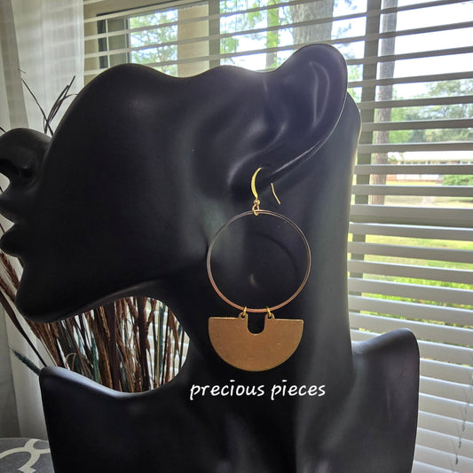 Brass Geometric Earrings