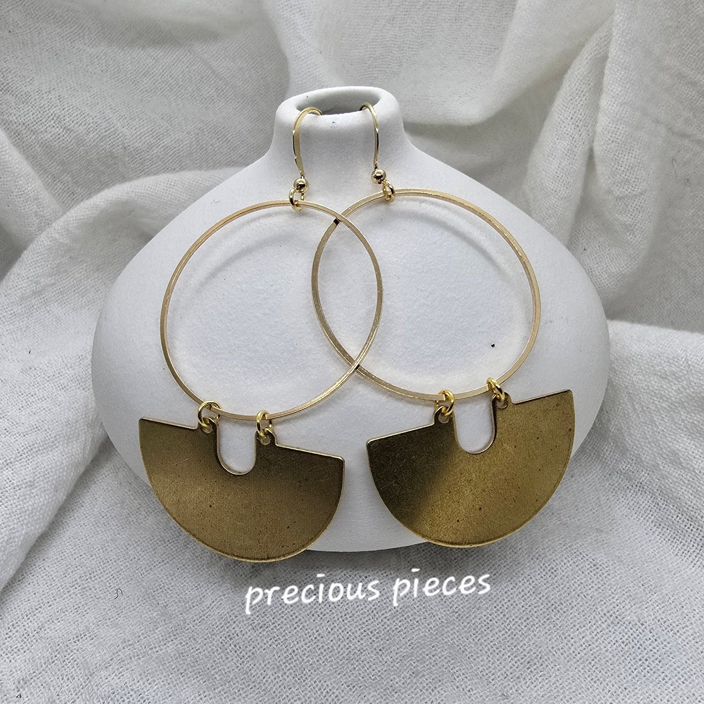 Brass Geometric Earrings