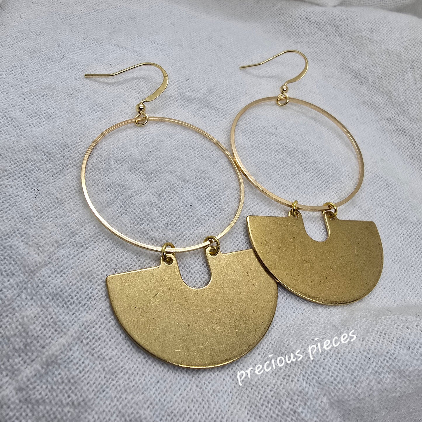 Brass Geometric Earrings