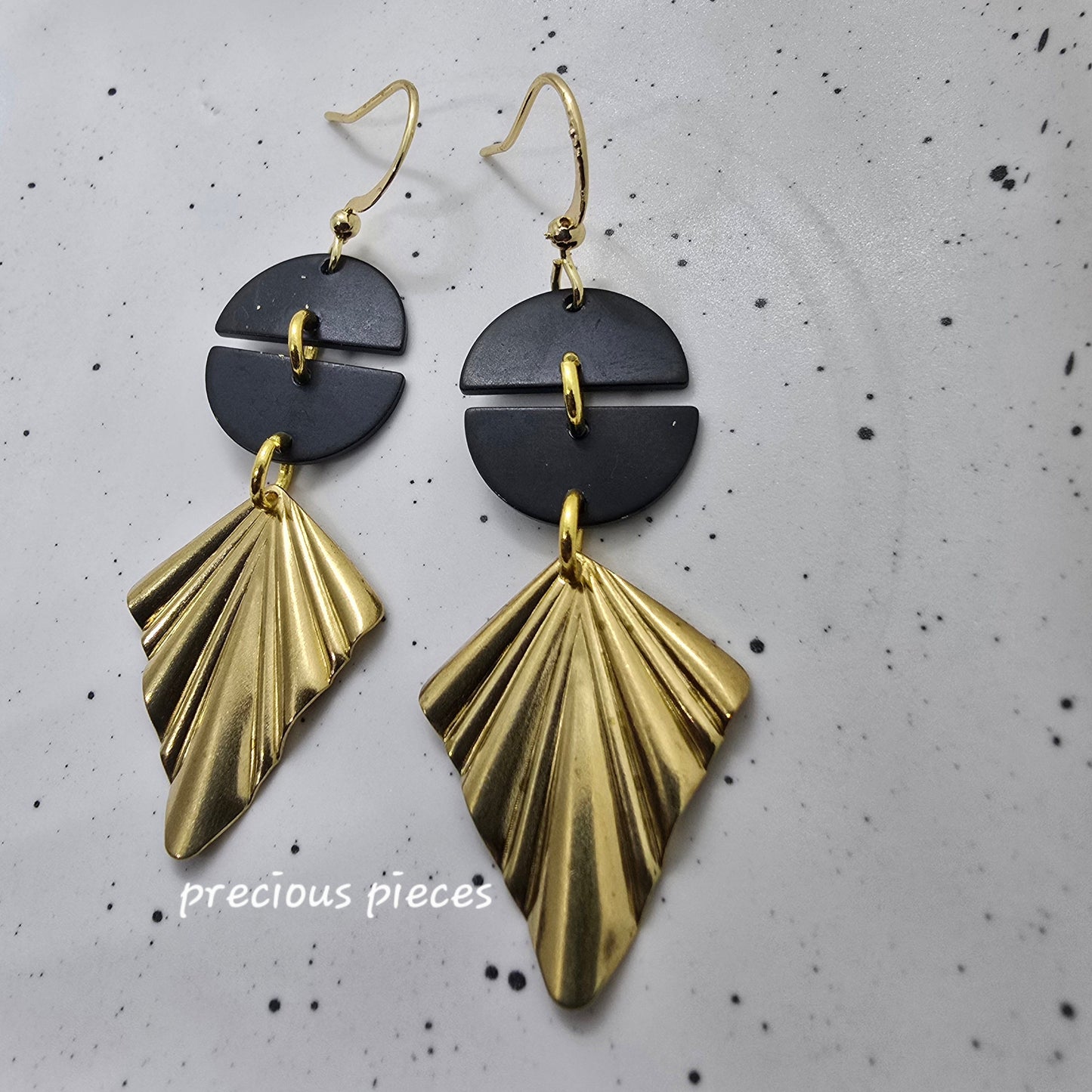 Brass Diamond Shape Dangle Earrings (click for other options)