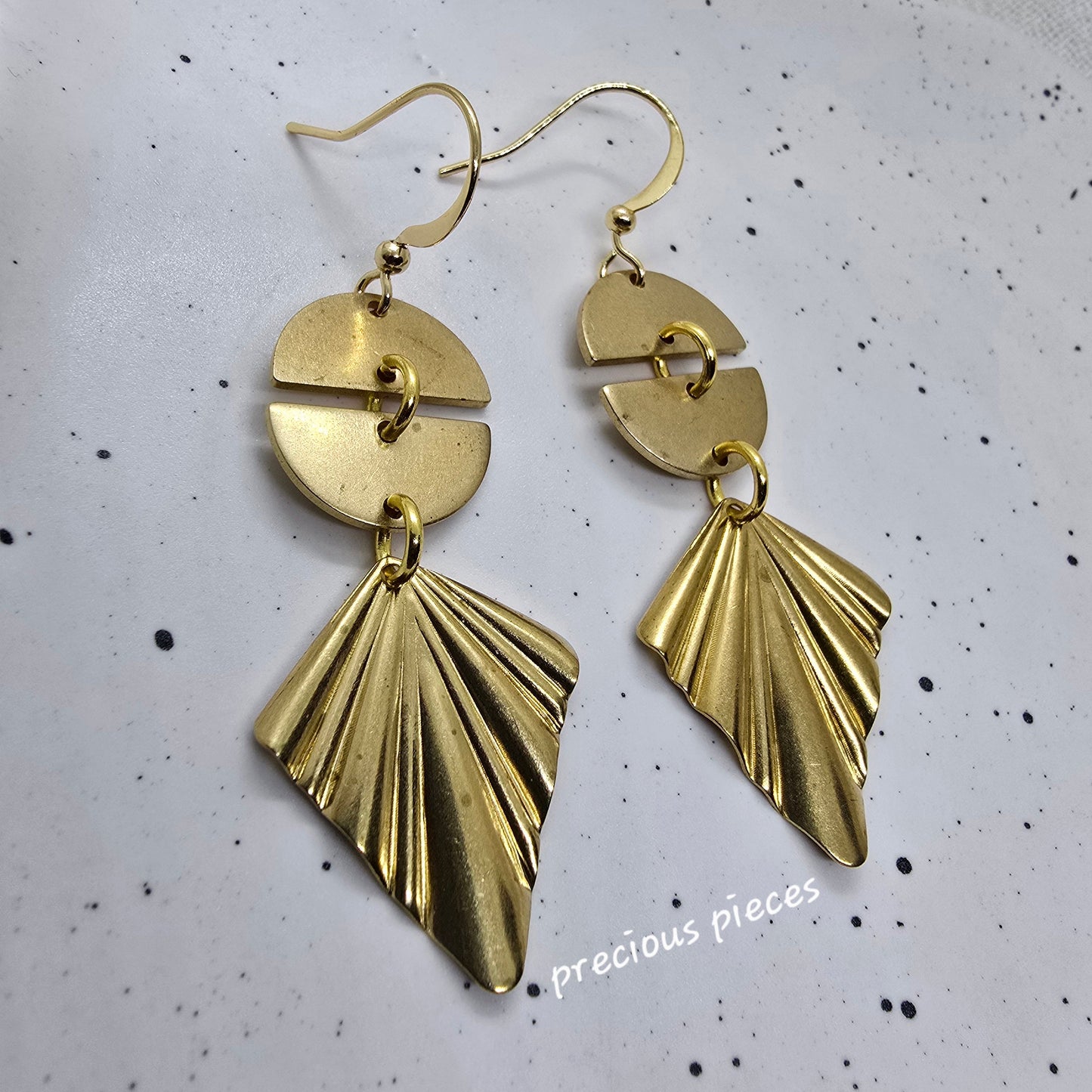 Brass Diamond Shape Dangle Earrings (click for other options)