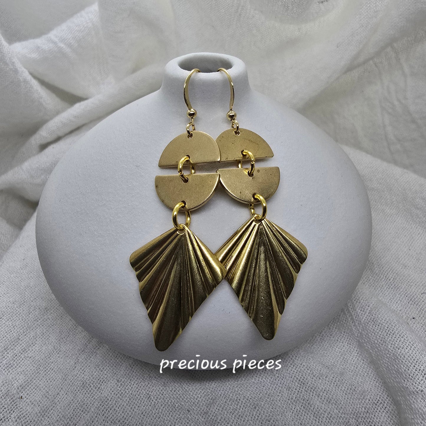 Brass Diamond Shape Dangle Earrings (click for other options)
