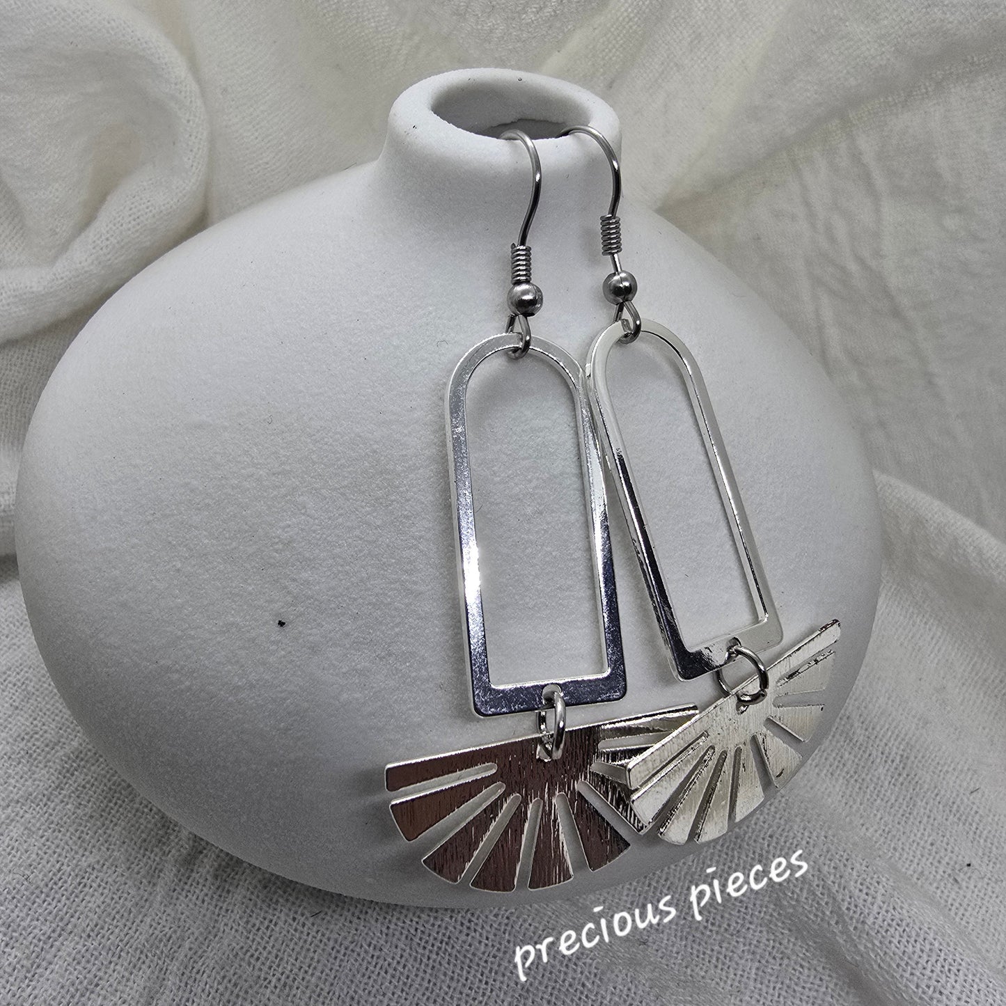 Brass Fan Dangle Earrings (click for other options)