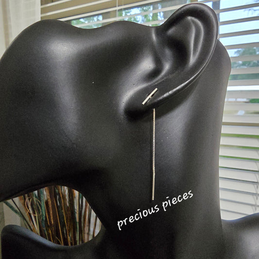 Sterling Silver Bar Threader Earrings