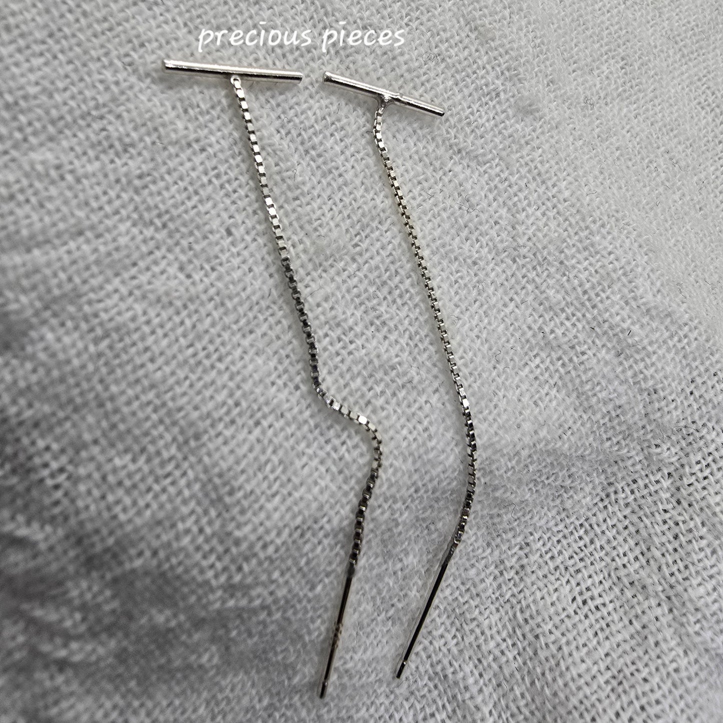 Sterling Silver Bar Threader Earrings