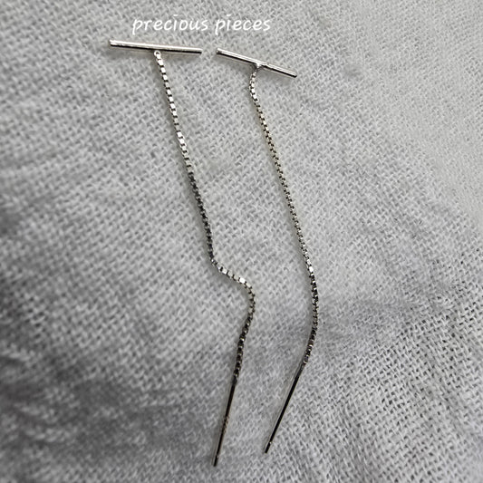 Sterling Silver Bar Threader Earrings