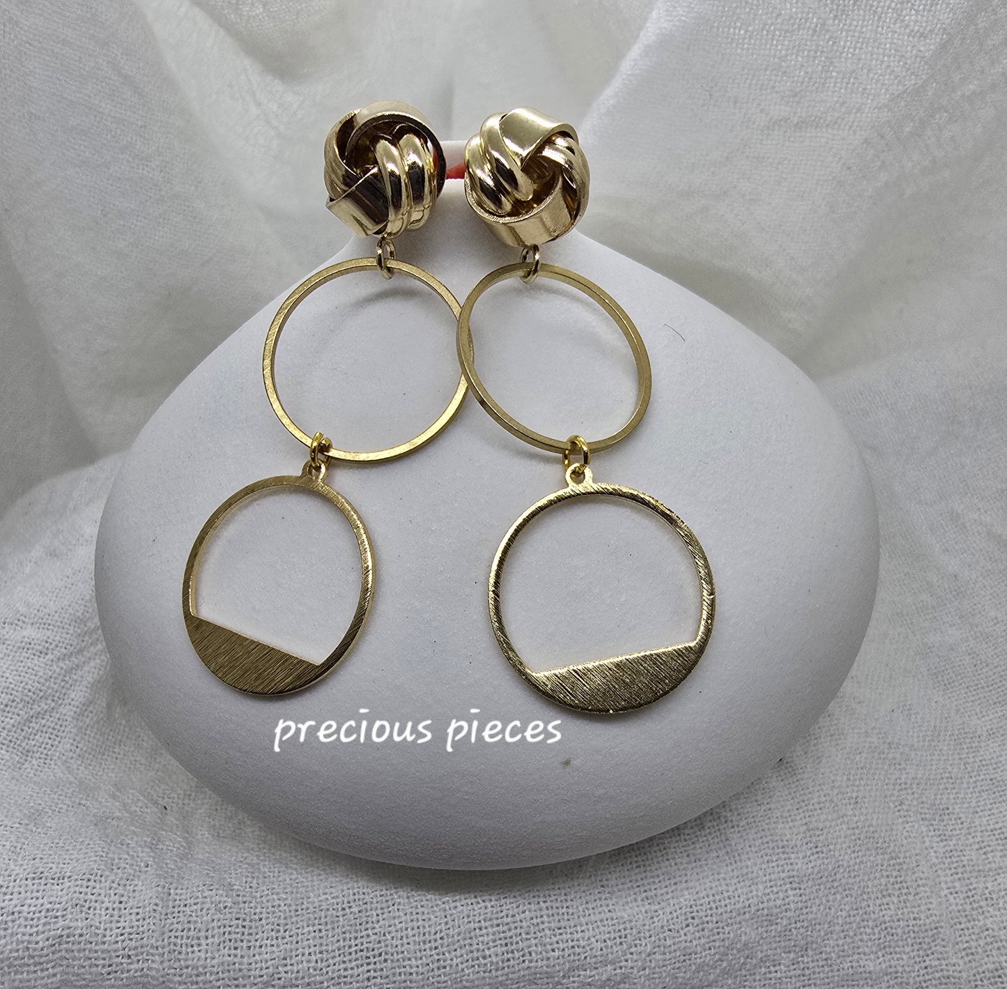 Brass Knot Dangle Earrings