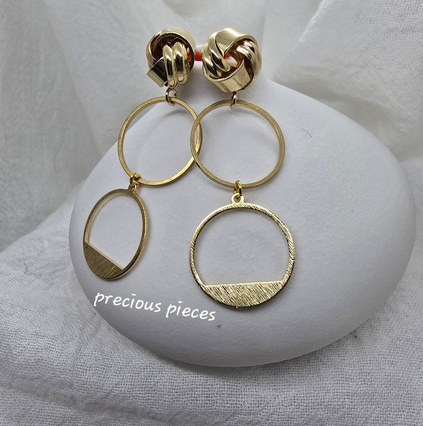 Brass Knot Dangle Earrings
