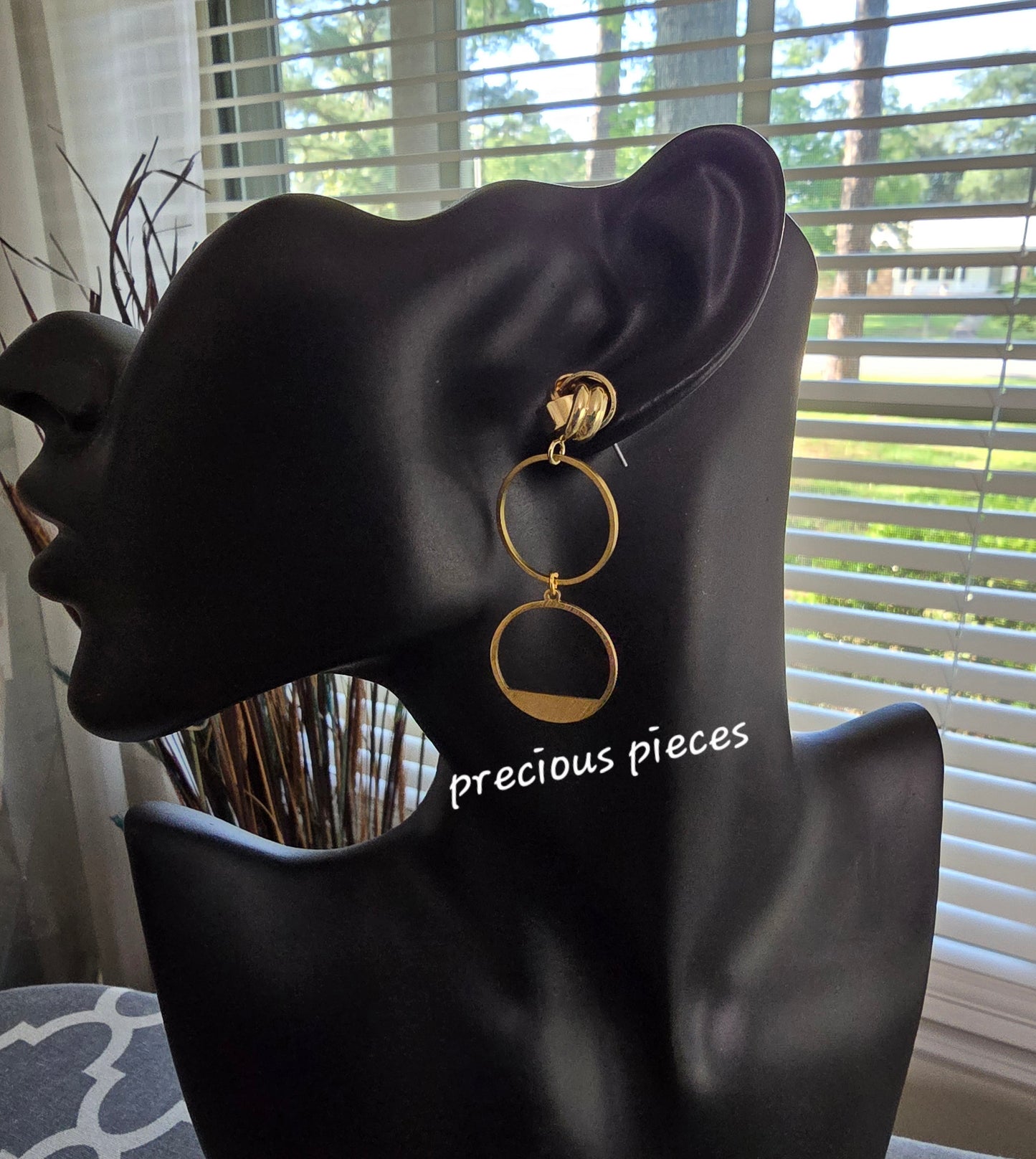 Brass Knot Dangle Earrings