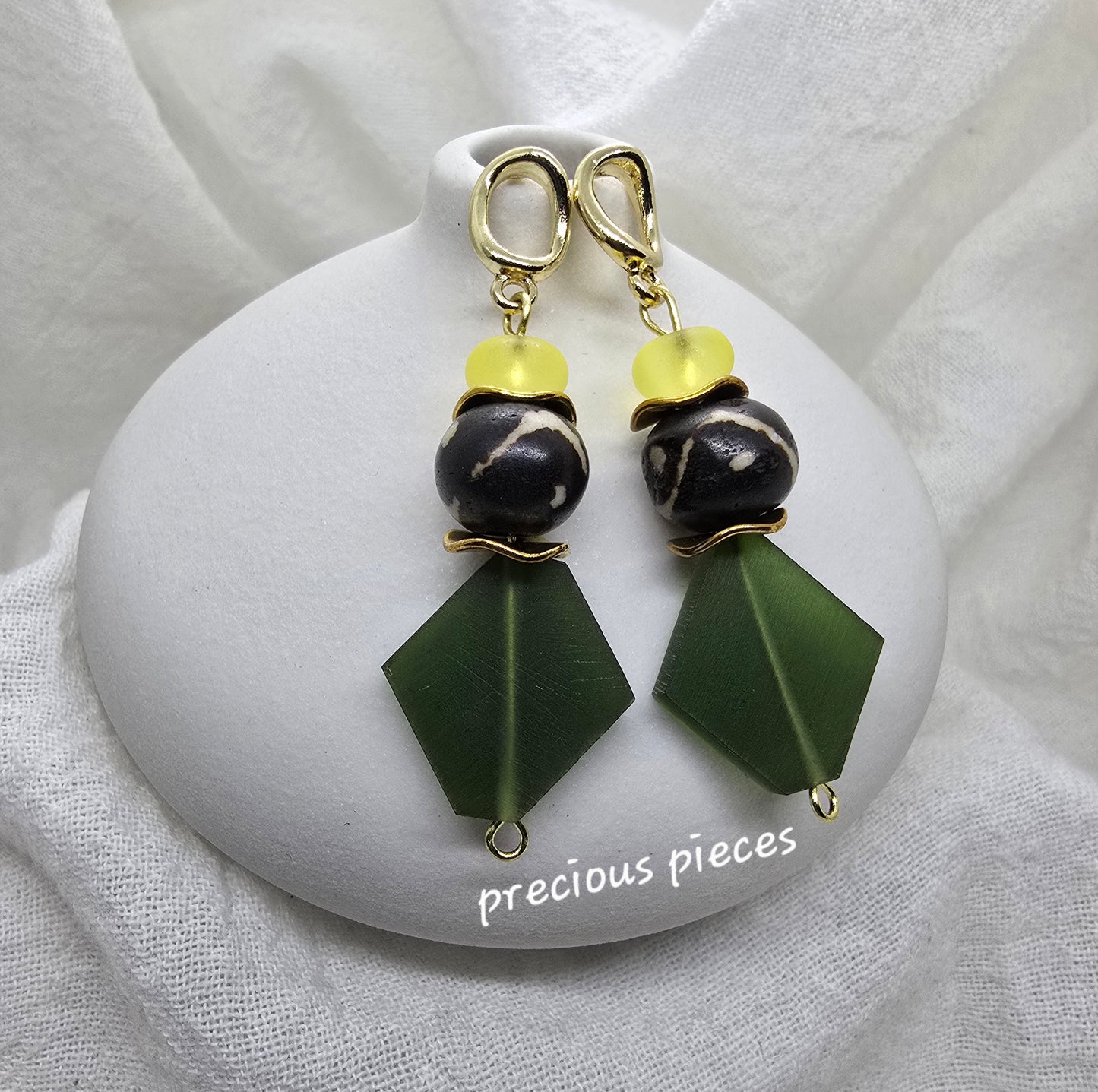 Green Bohemian Earrings