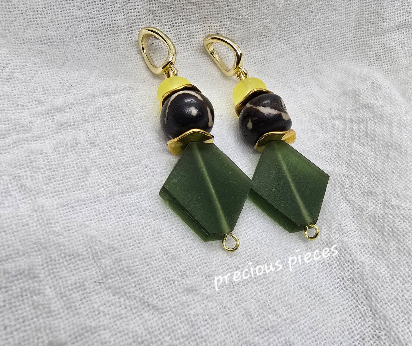 Green Bohemian Earrings