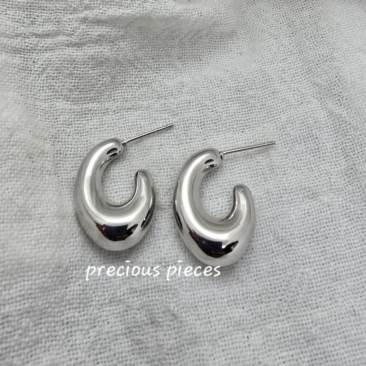 Abstract Hoop Earrings