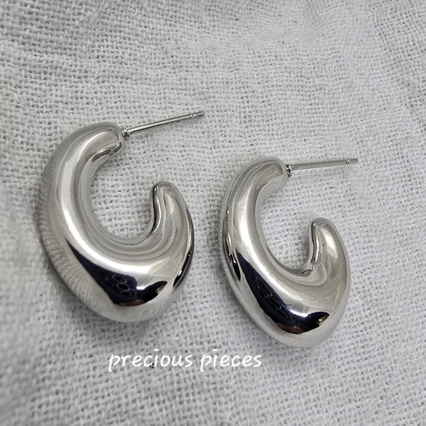 Abstract Hoop Earrings