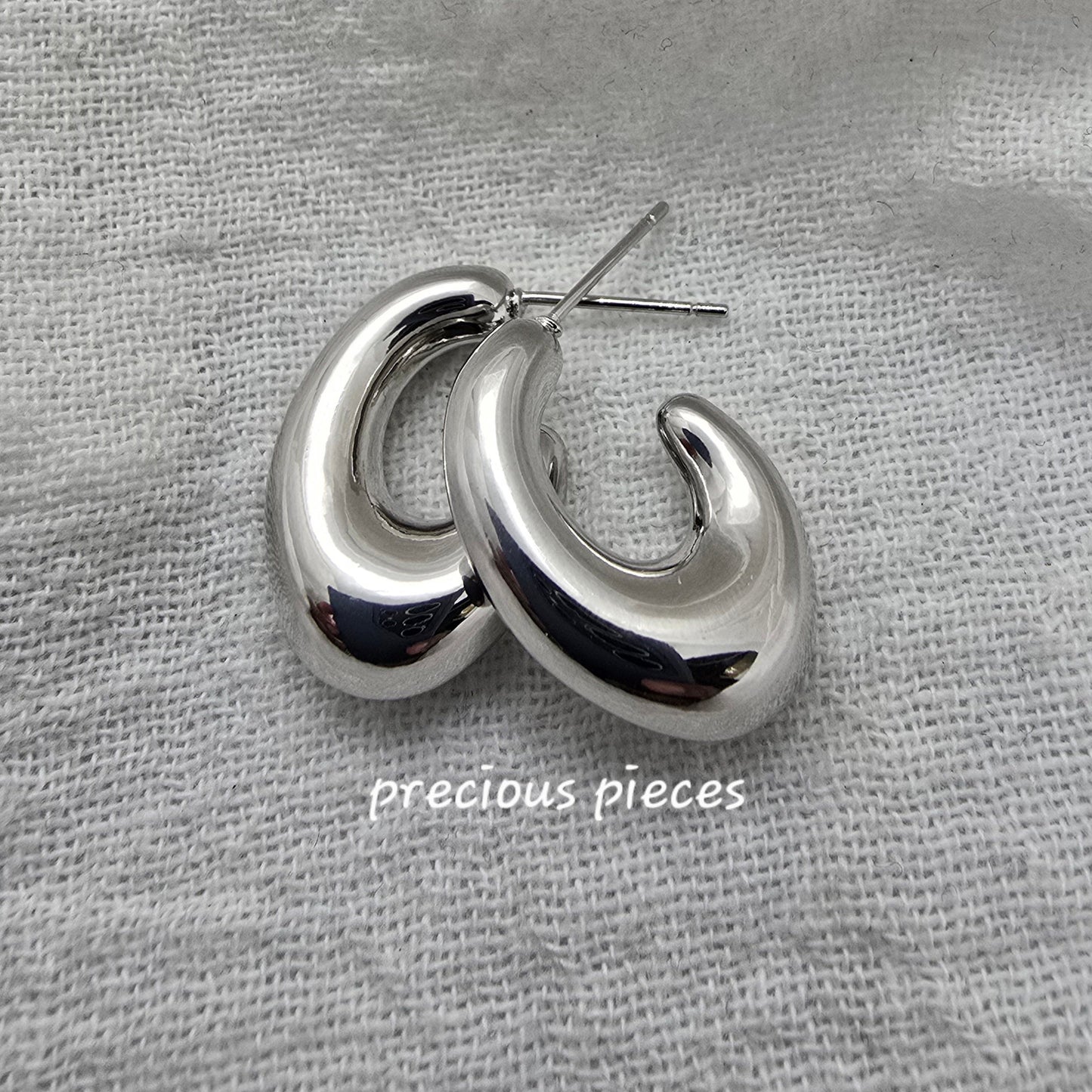 Abstract Hoop Earrings
