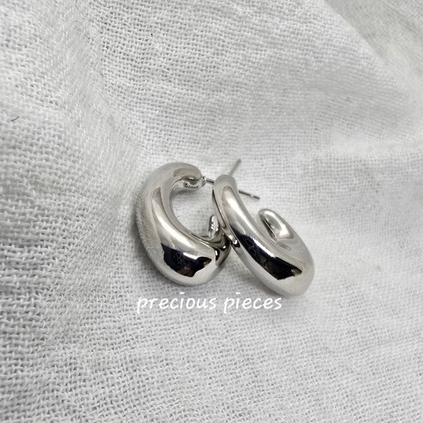 Abstract Hoop Earrings
